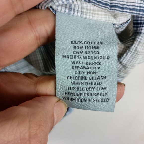 Vintage Quiksilver Edition Mens Gray Plaid Short Sleeve Shirt Size L Pearl Snap - Picture 6 of 7